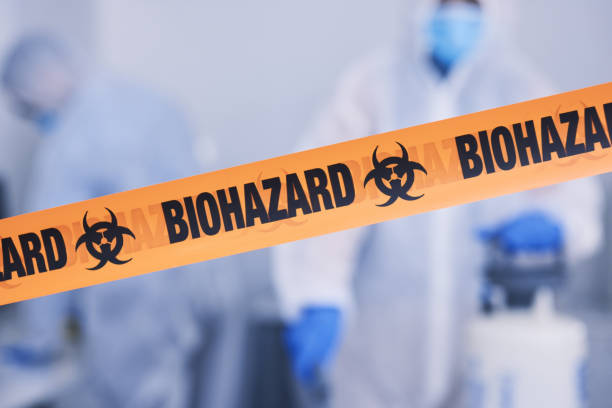 Professional Biohazard Cleanup technician working in Simonton, TX